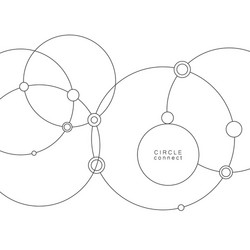 technology abstract dot and circle connection vector image