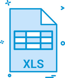 Xls file extension format icon design vector