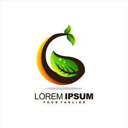 Awesome leaf colorful logo design Royalty Free Vector Image