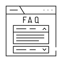 faq schema seo line icon vector image