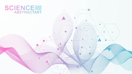 geometric abstract background with connected line vector image