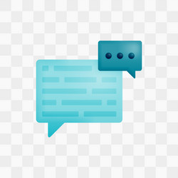Icon with 3d render style of comments vector