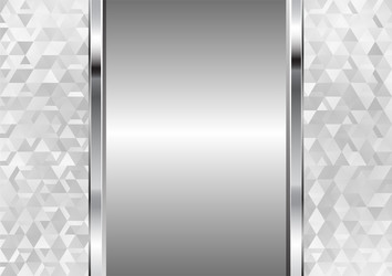 metallic background and geometrical pattern vector image