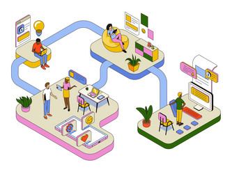 Modern Isometric Business Concepts Vector Image