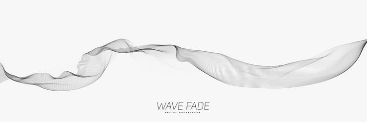 Abstract background with faded line waves warped vector