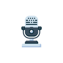 Microphone icon computer component flat vector