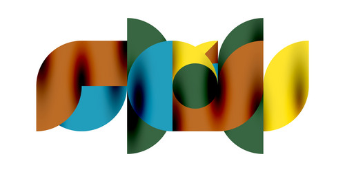 shadow effect shiny circles and round triangles vector image