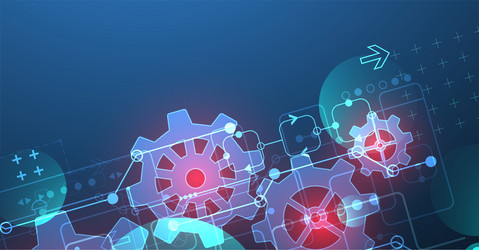 abstract technological background with glowing vector image