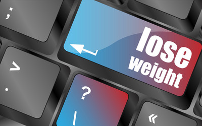 Lose weight on keyboard key button keys vector