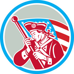 American Revolutionary Soldier Vector Image