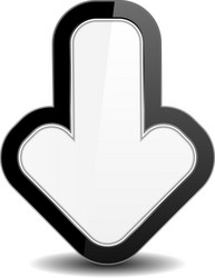 Black Down Arrow Button vector image