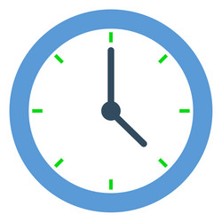 Clock time management minimalistic watch deadline vector