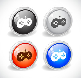 Color 3d buttons for web vector