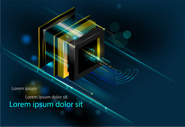 deep learning big data server digital controls vector image