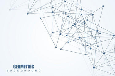 Geometric abstract background with connected line vector