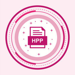 hpp file document icon vector image