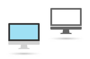 Modern Computer Monitor Icon vector image