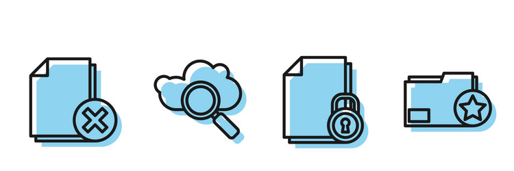 Set line document and lock delete file vector
