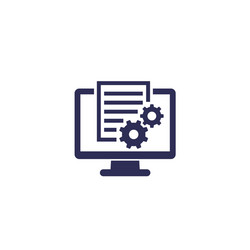 Settings file system configuration icon vector