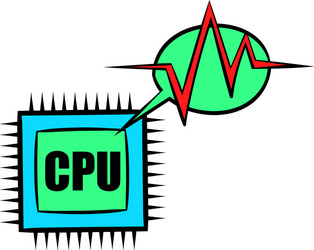 cpu icon cartoon vector