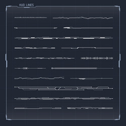 lines set for hud ui abstract elements vector image