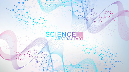 modern abstract molecules structure for science vector image