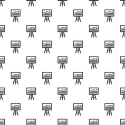 projection screen with a graph pattern vector image