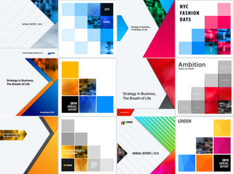 set of abstract design for graphic template vector image