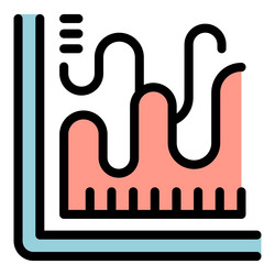 statistical graph showing progress vector image
