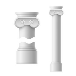 Realistic detailed 3d decorative ancient columns Vector Image