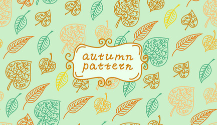Retro Autumn Leaf Pattern vector