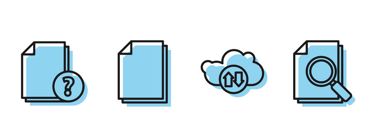 set line cloud download and upload unknown vector image