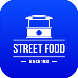 Urban shop icon blue vector