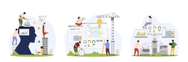 backend development coding software engineering vector image