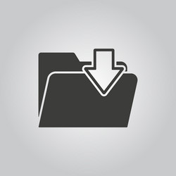 Download File Icon - Folder Symbol vector image