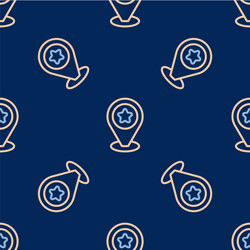 line map pointer with star icon isolated seamless vector image