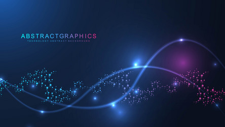 modern abstract molecules structure for science vector image