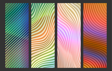 A set of colorful abstract backgrounds linear vector