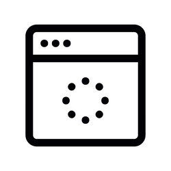 application window with loading spinner vector image