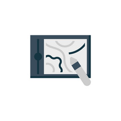 pen display icon computer component flat vector image