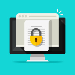 Secure Document Access Icon vector image