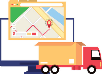 logistic and delivery shipping cartoon vector image