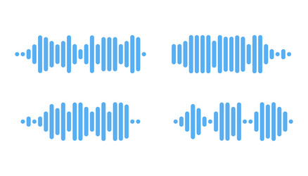 recording of audio message template ui element vector image