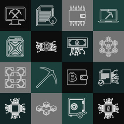 set line processor chip with dollar smart vector image
