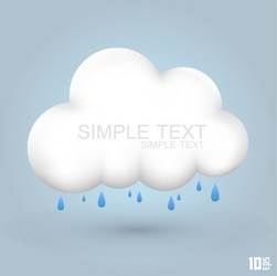 Abstract cloud and rain icon Royalty Free Vector Image