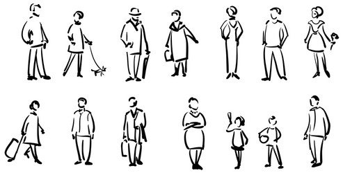 People Sketch Vector Images (over 100,000)