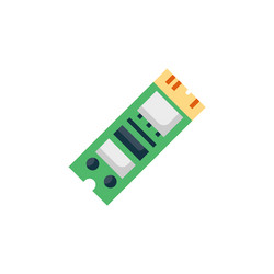 Ssd icon computer component flat style vector