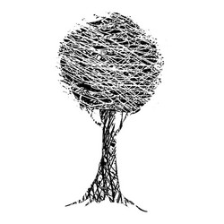 design element simple tree on a white background vector image