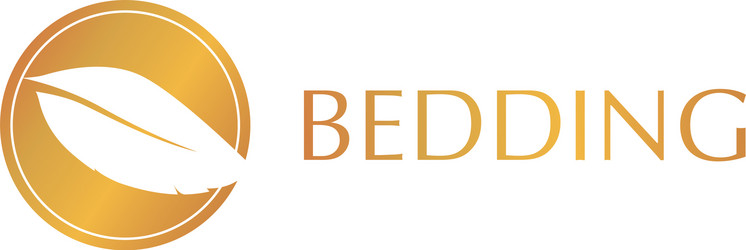 Logo bed linen and bedding Royalty Free Vector Image