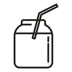 Milkshake icon outline food protein vector